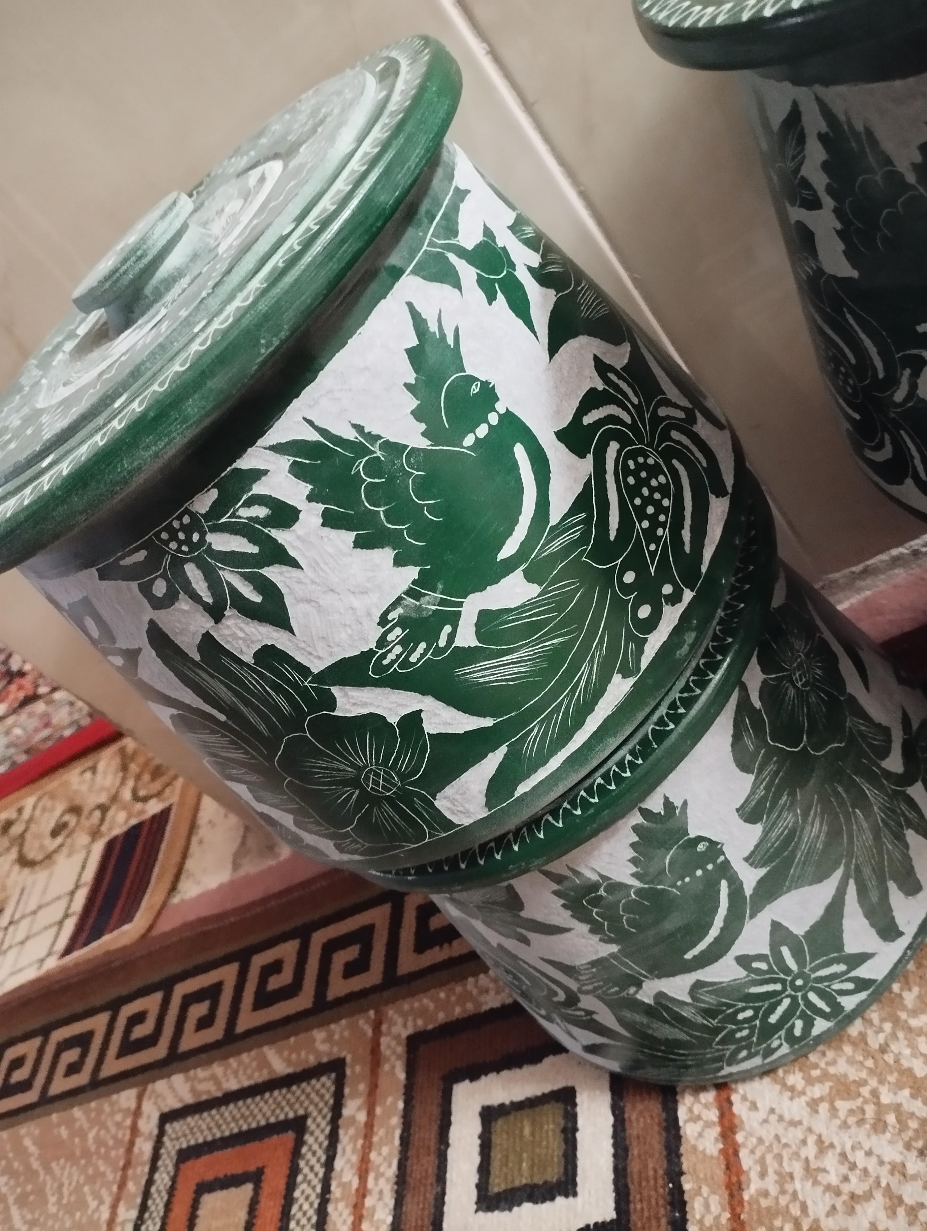 دیزی سنگی 4نفره طرح گلستان سبز